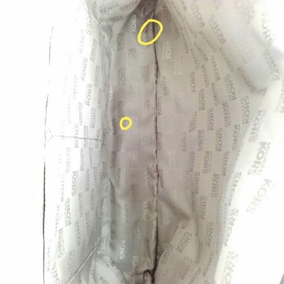 Michael Kors Jet set Signature Pocket MF Tote Brown Khaki Jacquard Leather - Picture 16 of 16